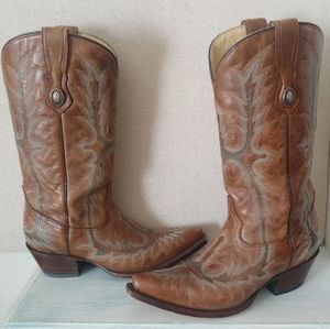 Corral tall brown leather boots 7.5 EUC
